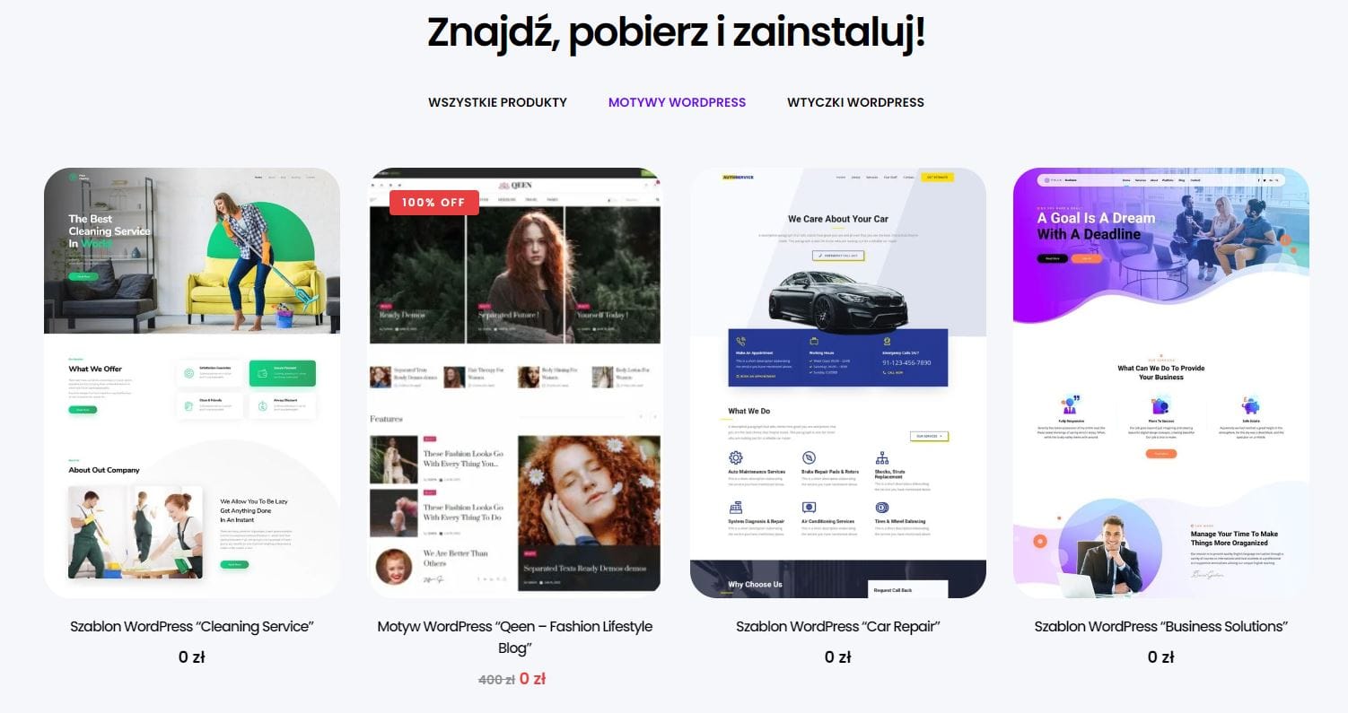 motywy wordpress webzona